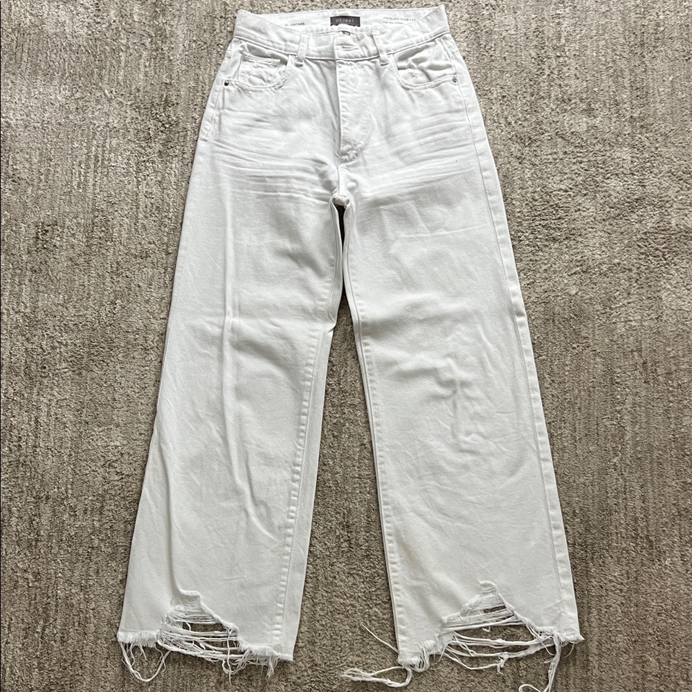 DL1961 White Hepburn Wide Leg size 24